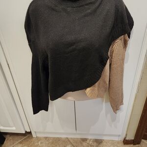 Two tone sweater.